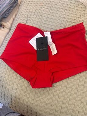 Fabletics Bright Red Athletic Boyshorts